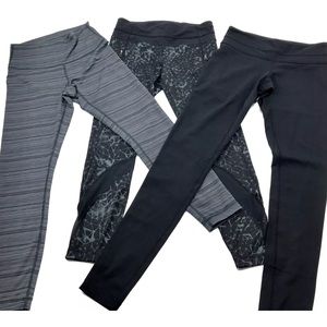 WOMENS LULULEMON LOT OF 3 TIGHTS LEGGINGS